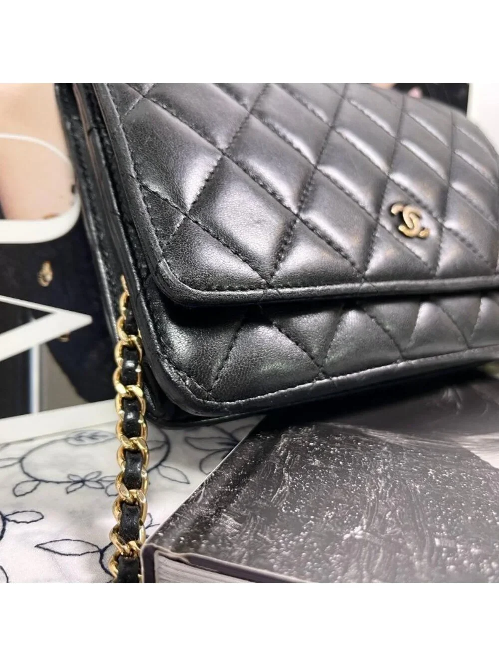 Chanel Chain Wallet Black Quilted Shoulder Bag